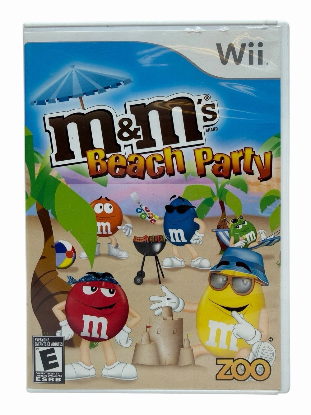 M&M’s Beach Party Nintendo Wii 2009 Complete CIB w/ Manual 1-4 Players Zoo Games